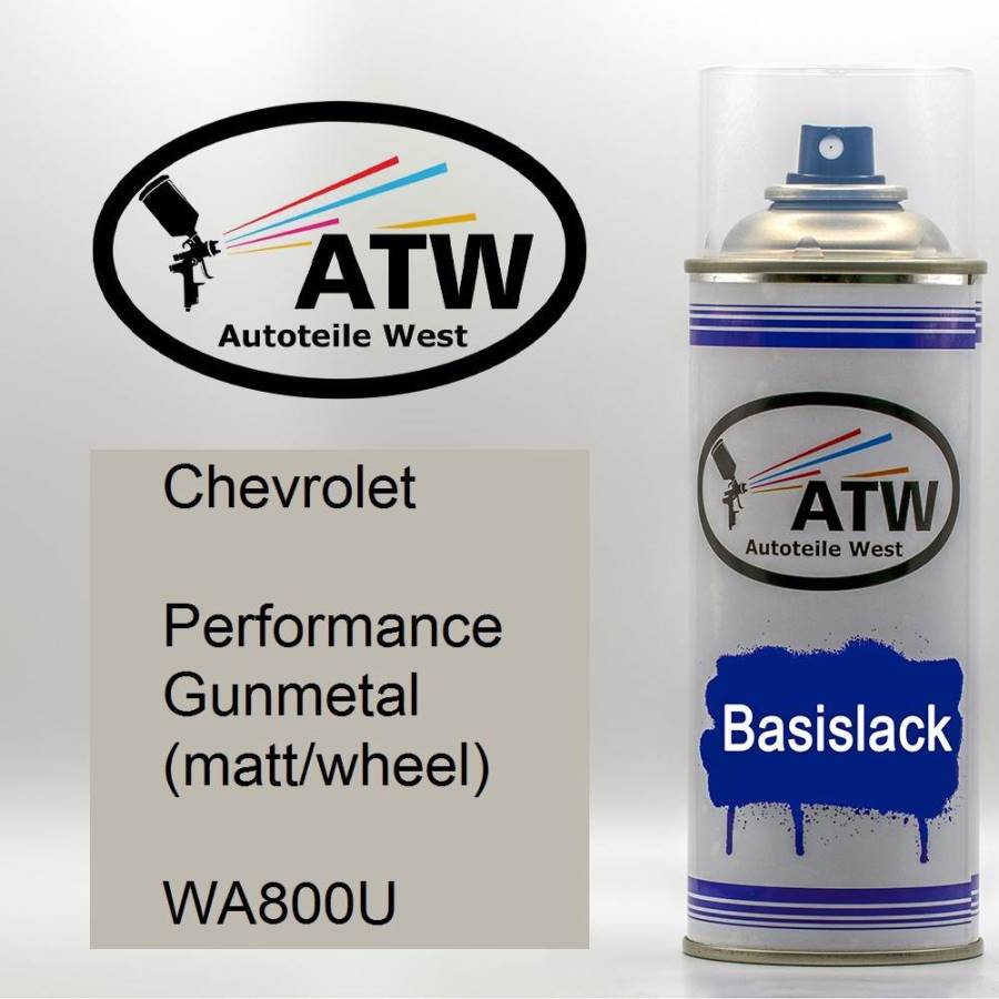 Chevrolet, Performance Gunmetal (matt/wheel), WA800U: 400ml Sprühdose, von ATW Autoteile West.